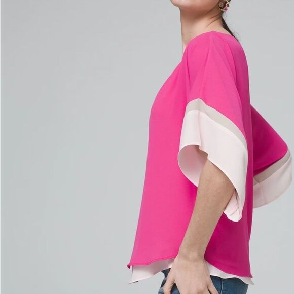 EUC White House Black Market Kimono Sleeve Blouse(size medium) - Picture 3 of 10